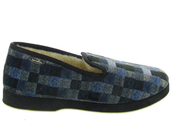 chaussons et pantoufles - Charentaises Hiver - homme - Synthétique - Bleu Marine - Semelflex4802201_2