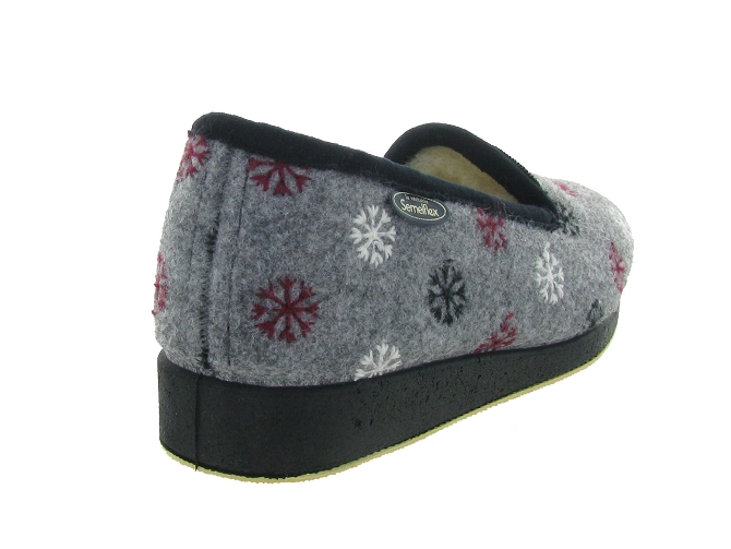 chaussons et pantoufles - Charentaise - femme - Synthétique - Gris - Semelflex4802601_5