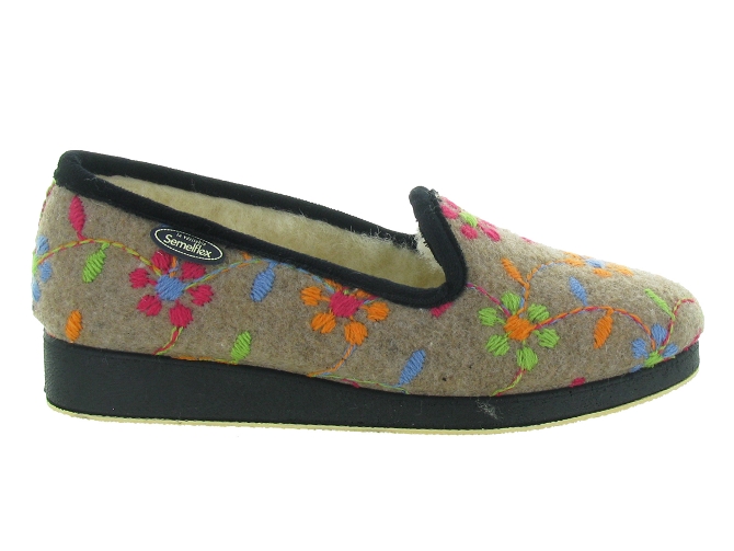 chaussons et pantoufles - Charentaise - femme - Synthétique - Fleurs - Semelflex4802701_2