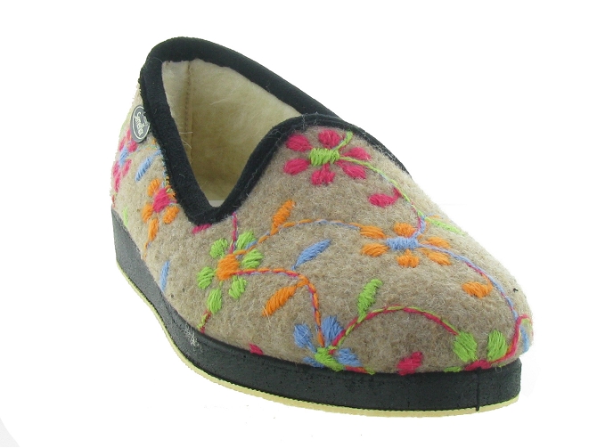 chaussons et pantoufles - Charentaise - femme - Synthétique - Fleurs - Semelflex4802701_3