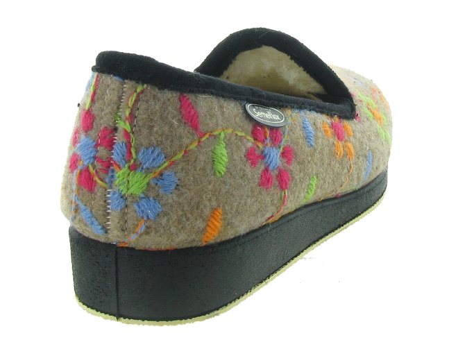 chaussons et pantoufles - Charentaise - femme - Synthétique - Fleurs - Semelflex4802701_5