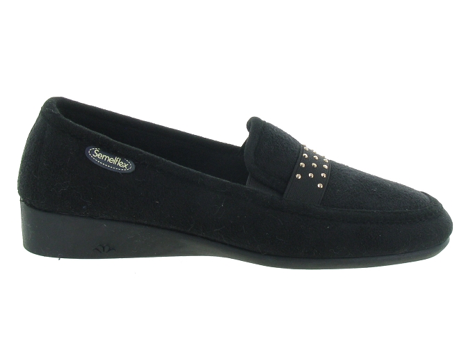 chaussons et pantoufles - Ballerines - femme - Synthétique - Noir - Semelflex4802901_2