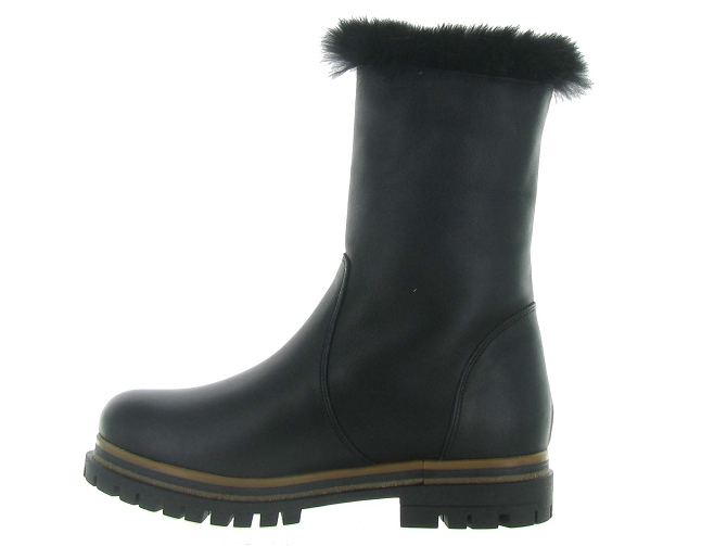 apres ski bottes fourrees - Botte fourrée - femme - Cuir - Noir - La thuile4804401_3