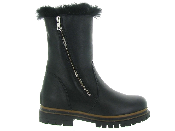apres ski bottes fourrees - Botte fourrée - femme - Cuir - Noir - La thuile4804401_5
