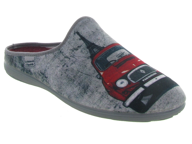 La maison de l espadrille chaussons et pantoufles 2486 gris4824401_2