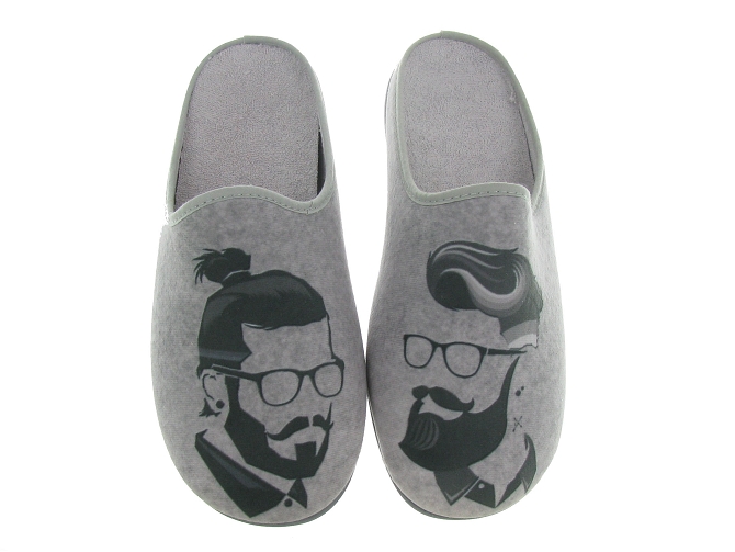 La maison de l espadrille chaussons et pantoufles 2485 gris