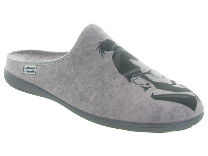 La maison de l espadrille chaussons et pantoufles 2485 gris4824501_2