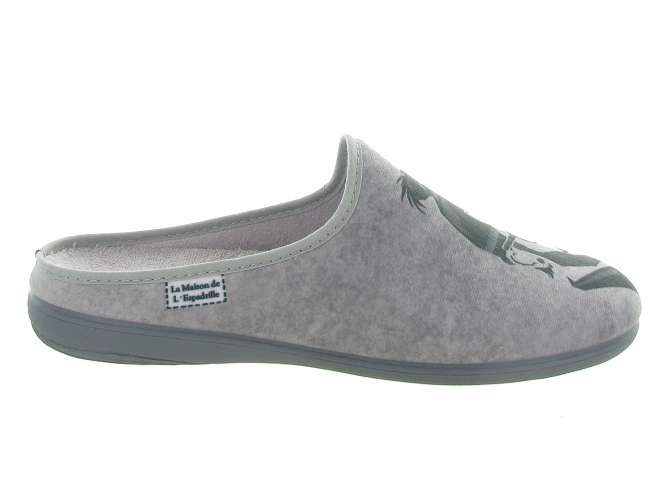 La maison de l espadrille chaussons et pantoufles 2485 gris4824501_3