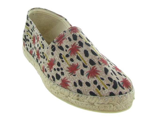 espadrilles - Espadrille plate - femme - Toile  - Rouge - La maison de l espadrille4824901_3