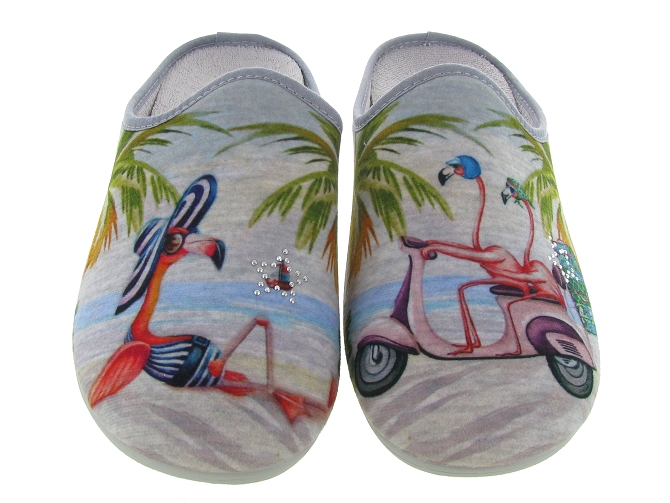 La maison de l espadrille chaussons et pantoufles 2038 gris