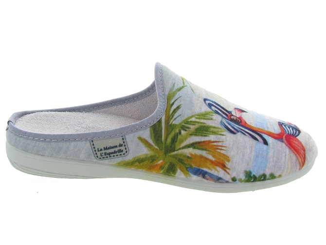 La maison de l espadrille chaussons et pantoufles 2038 gris4825201_3
