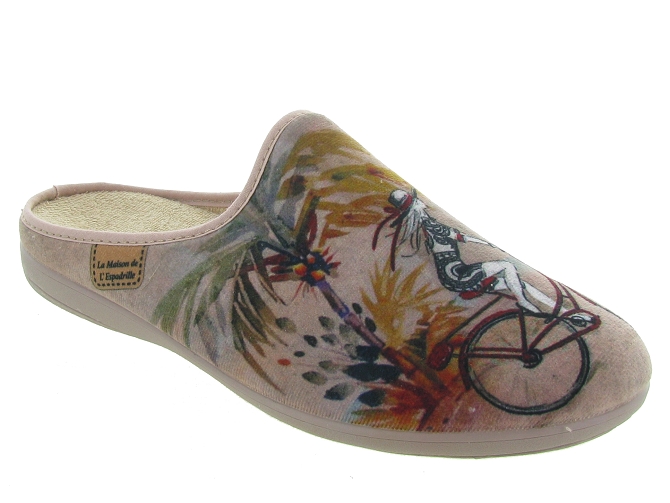 La maison de l espadrille chaussons et pantoufles 2031 velo beige4825301_2