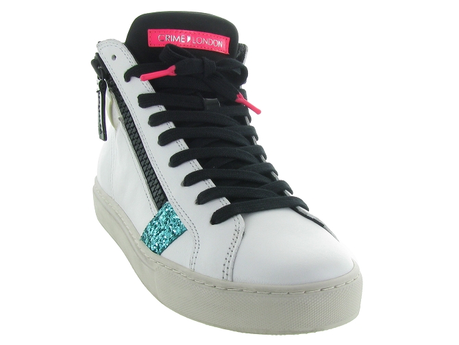 baskets et sneakers - Tendance - femme - Cuir - Blanc - Crime london4826501_3