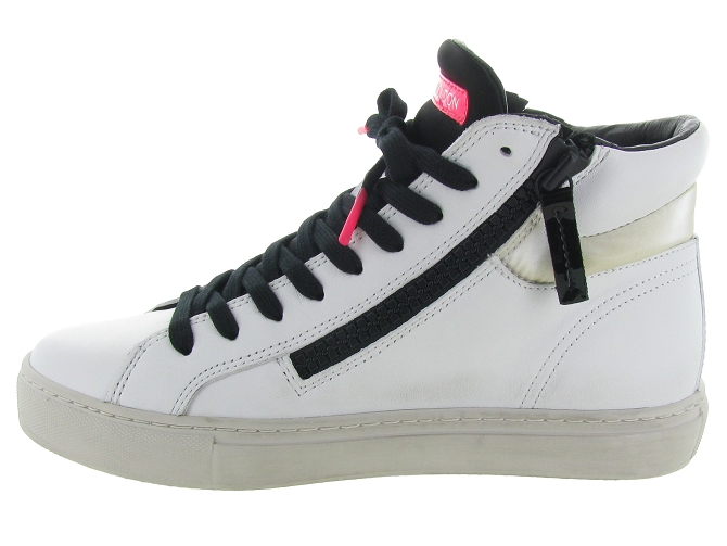 baskets et sneakers - Tendance - femme - Cuir - Blanc - Crime london4826501_4
