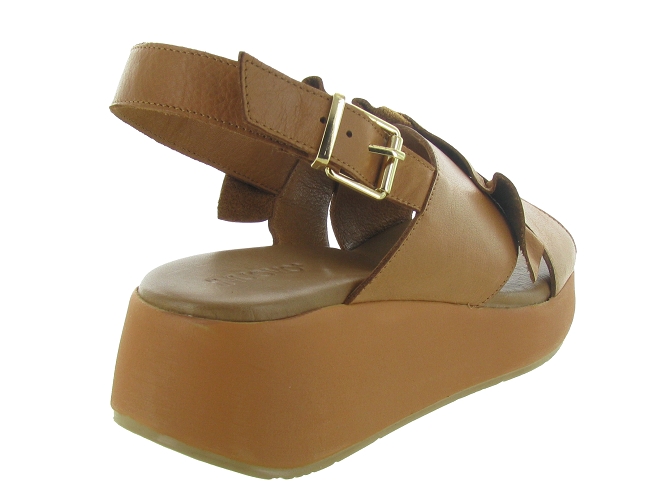 sandales et nu pieds - Confort - femme - Cuir - Marron - Inuovo4830101_5