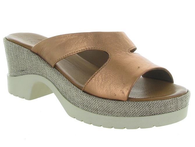 nu pieds - Mule Sabot - femme - Cuir - Rose - Lune et lautre