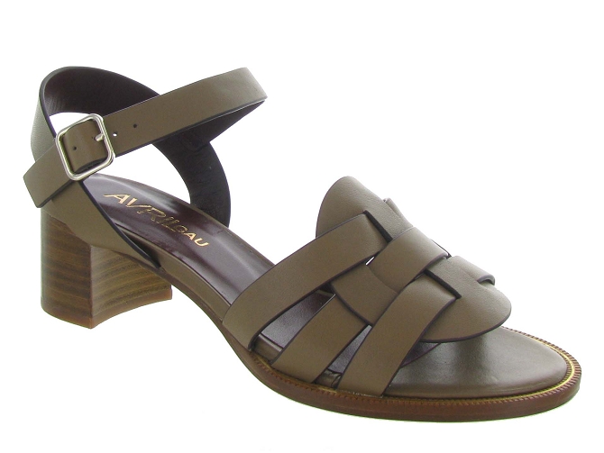 sandales et nu pieds - Confort - femme - Cuir - Gris - Avril gau