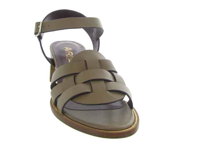 sandales et nu pieds - Confort - femme - Cuir - Gris - Avril gau4833501_3