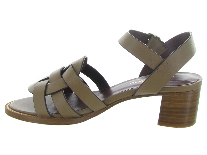 sandales et nu pieds - Confort - femme - Cuir - Gris - Avril gau4833501_4
