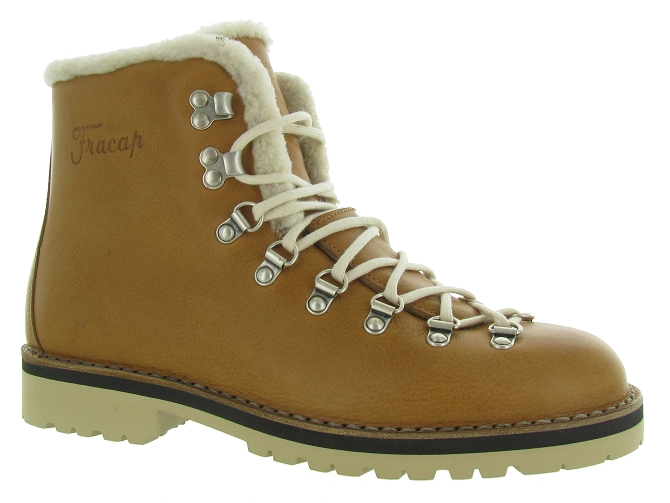 apres ski bottes fourrees - Bottes de neige - homme - Cuir - Camel - Fracap
