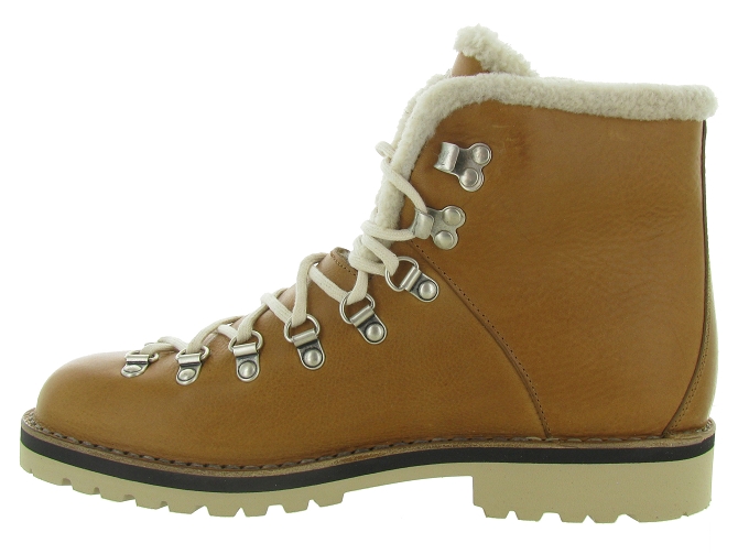 apres ski bottes fourrees - Bottes de neige - homme - Cuir - Camel - Fracap4847701_4
