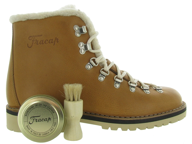 apres ski bottes fourrees - Bottes de neige - homme - Cuir - Camel - Fracap4847701_6