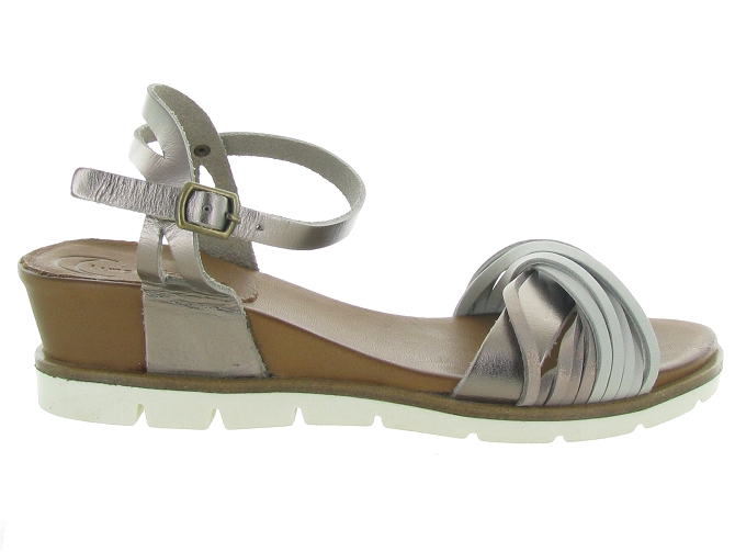 sandales et nu pieds - Confort - femme - Cuir - Marron - Lune et lautre4848101_2