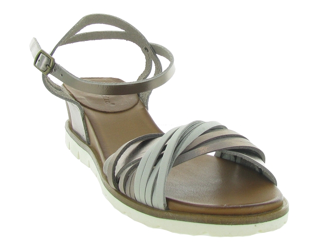 sandales et nu pieds - Confort - femme - Cuir - Marron - Lune et lautre4848101_3