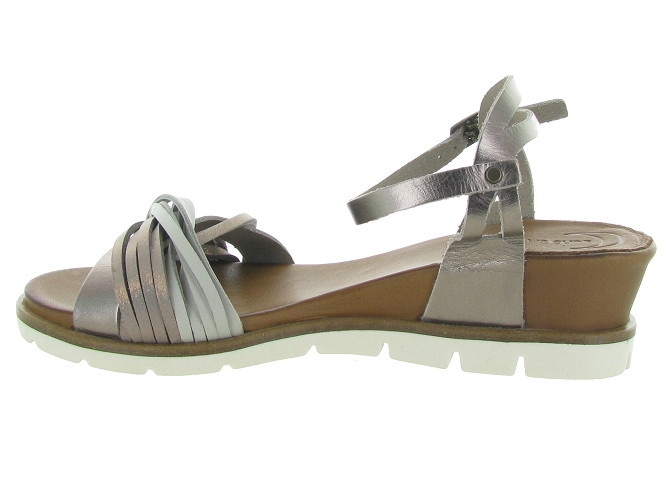 sandales et nu pieds - Confort - femme - Cuir - Marron - Lune et lautre4848101_4