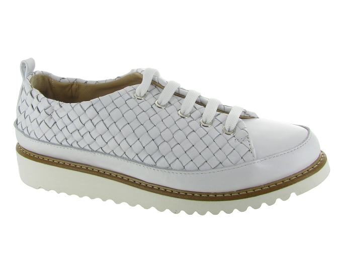 Xsa chaussures a lacets 8010 tresse blanc