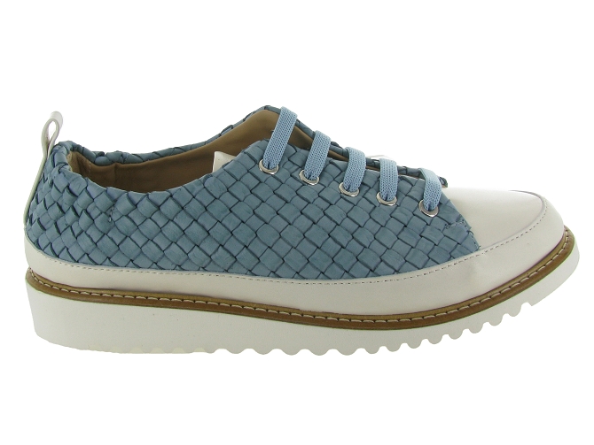 Xsa chaussures a lacets 8010 tresse turquoise4851603_2