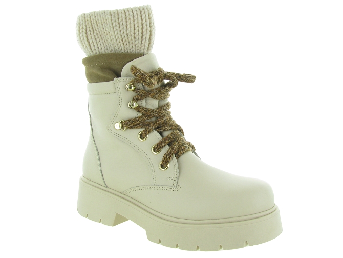 apres ski bottes fourrees - Botte de neige - femme - Cuir - Beige - Armando