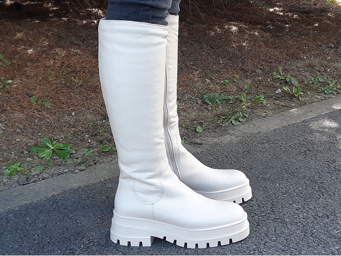 apres ski bottes fourrees - Botte de neige - femme - Cuir - Blanc - Armando4867101_5
