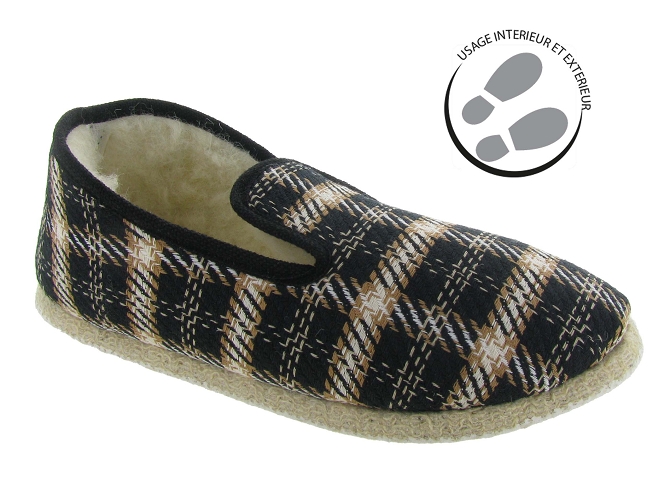 chaussons et pantoufles - Charentaise - femme - Textile - Beige - Rondinaud