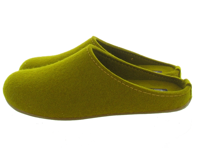 chaussons et pantoufles - Mules Sabots - femme - Feutrine - Jaune - Haflinger4874901_4