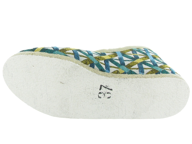 chaussons et pantoufles - Charentaise - femme - Textile - Bleu - Rondinaud4876601_4