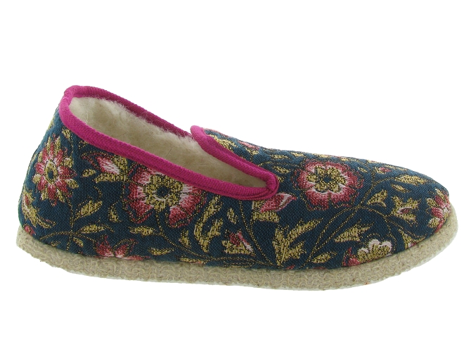 chaussons et pantoufles - Charentaise - femme - Textile - Bleu Marine - Rondinaud4876801_2