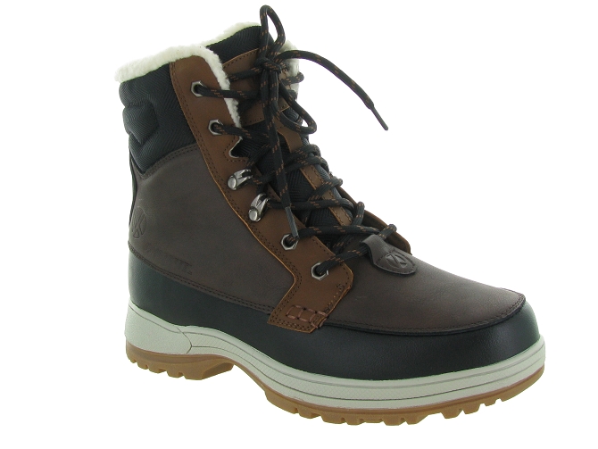 apres ski bottes fourrees - Chaussures neige - homme - Synthétique - Marron - Kimberfeel