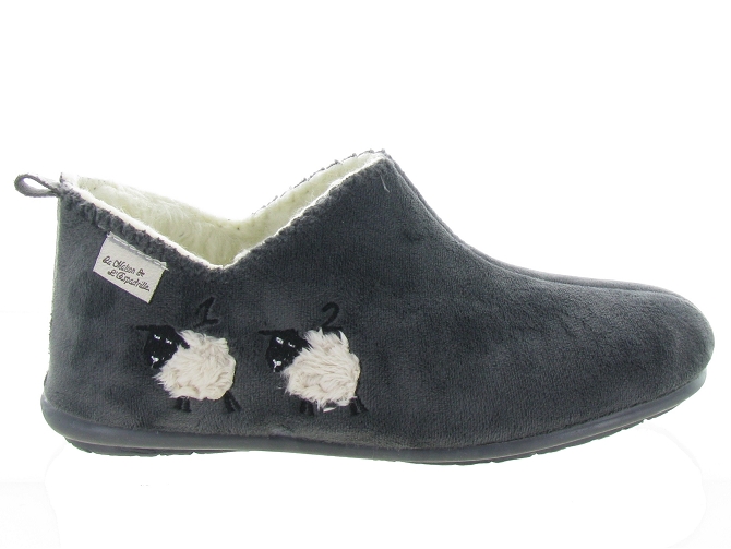 La maison de l espadrille chaussons et pantoufles 9024 gris4878501_2