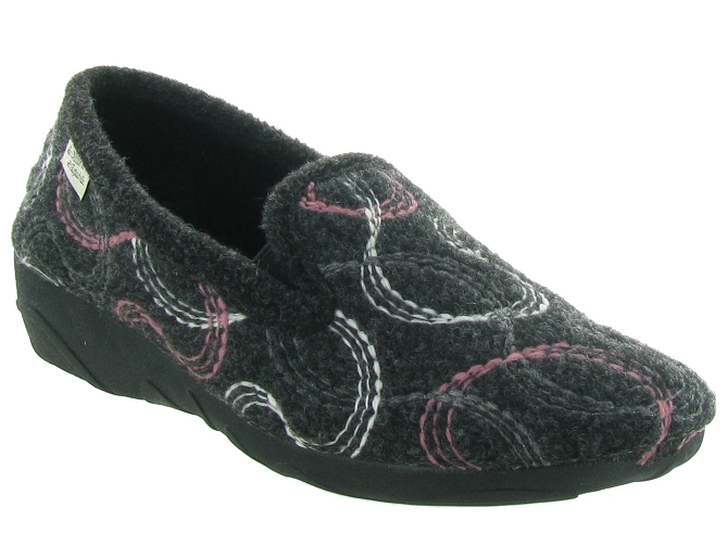 La maison de l espadrille chaussons et pantoufles 6946 noir