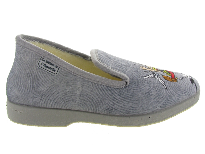 La maison de l espadrille chaussons et pantoufles a58h charentaise asterix gris4881801_3