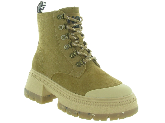 No name bottines et boots strong hooks beige