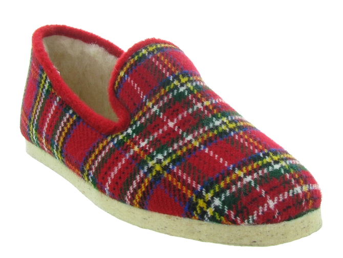 chaussons et pantoufles - Charentaises Hiver - homme - Synthétique - Rouge - Chiceasy