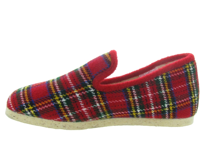 chaussons et pantoufles - Charentaises Hiver - homme - Synthétique - Rouge - Chiceasy4888601_4