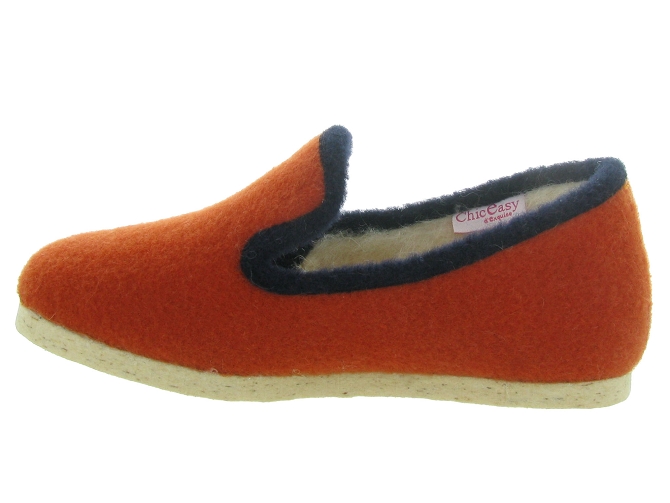 chaussons et pantoufles - Charentaise - femme - Synthétique - Orange - Chiceasy4889002_4