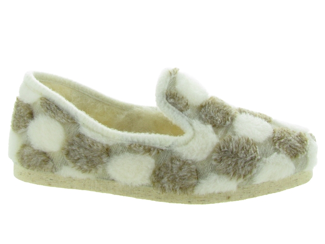 chaussons et pantoufles - Charentaise - femme - Synthétique - Beige - Chiceasy4889201_2