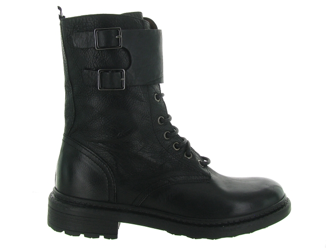 bottines et boots - Motardes - femme - Cuir - Noir - Julie dee4895701_2