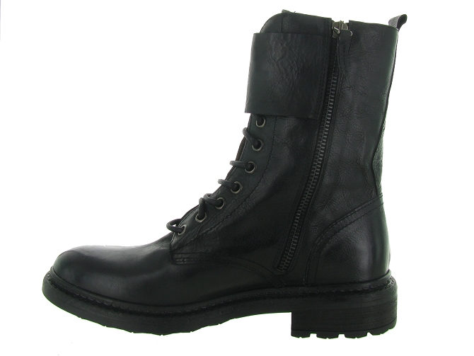bottines et boots - Motardes - femme - Cuir - Noir - Julie dee4895701_4