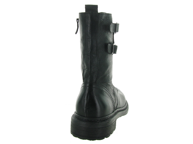 bottines et boots - Motardes - femme - Cuir - Noir - Julie dee4895701_5