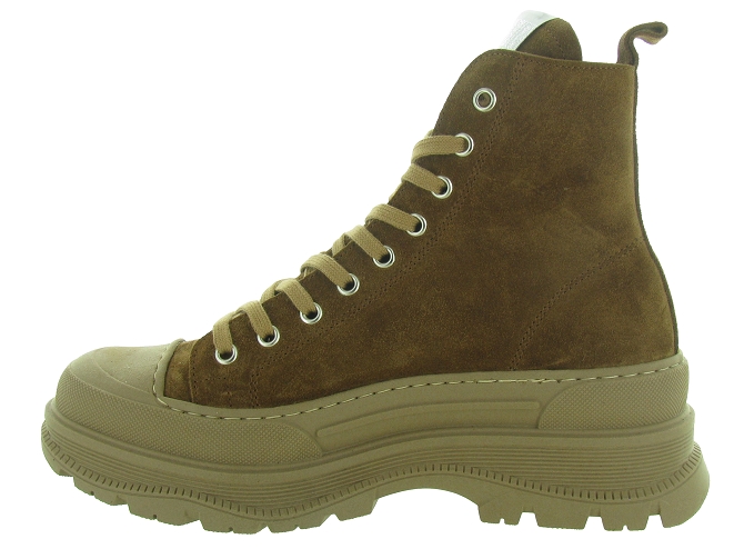 bottines et boots - Motardes - femme - Nubuck - Marron - Semerdjian4898602_4